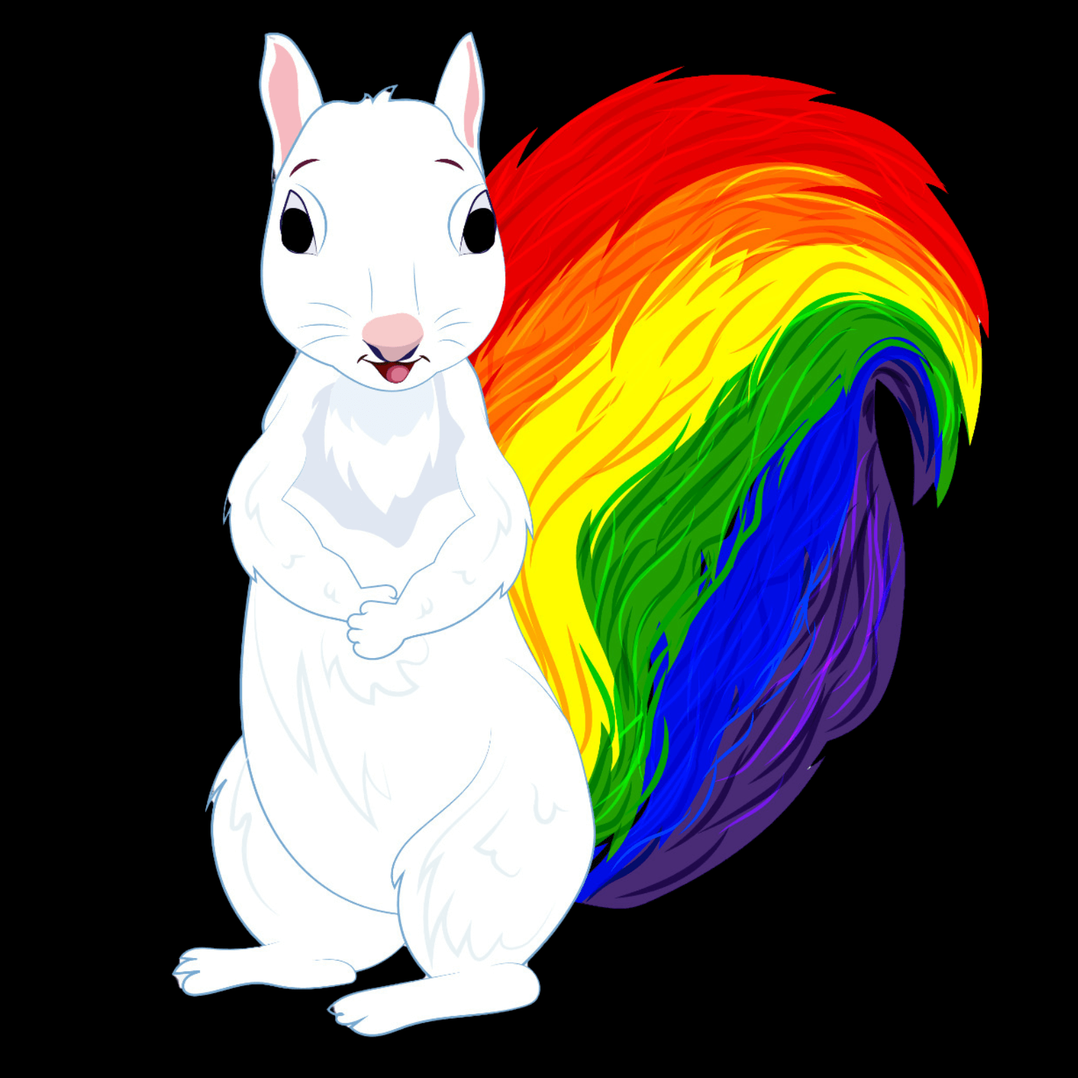 Skye Squirrel with Rainbow Tail